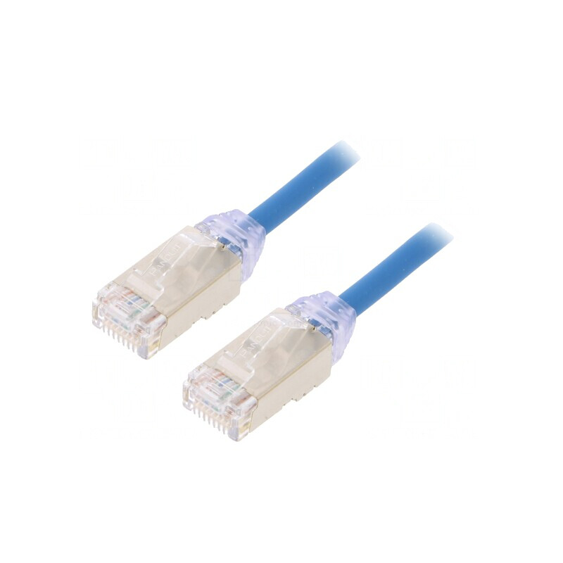Patch Cord TX6A-28 F/UTP LSZH Albastru 1m 28AWG | Electronic-mag.ro | Componente Electronice