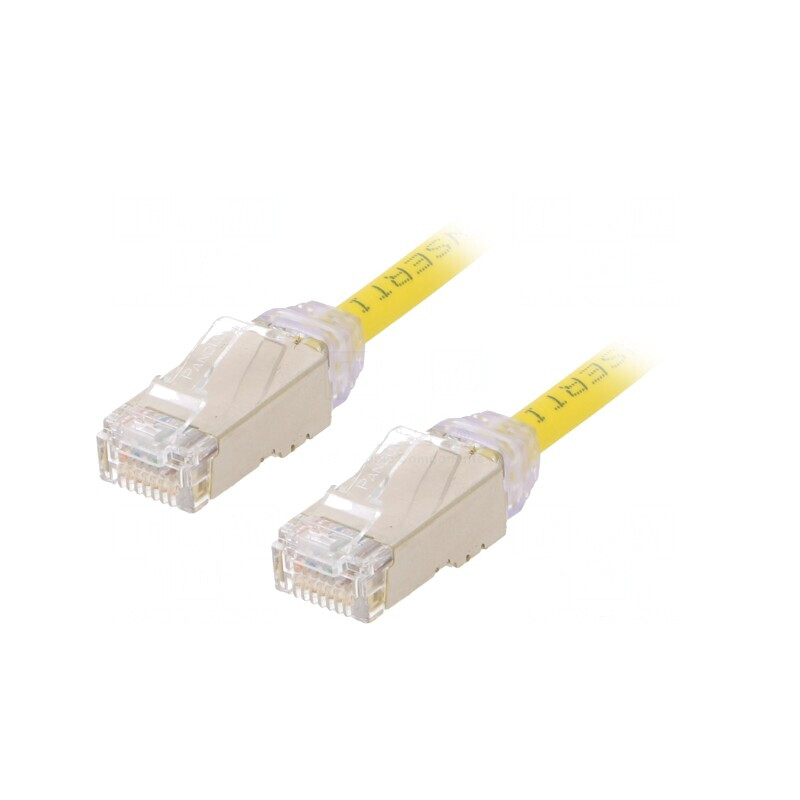 Patch Cord F/UTP Cat6A Galben 1m LSZH 28AWG | Electronic-mag.ro | Componente Electronice