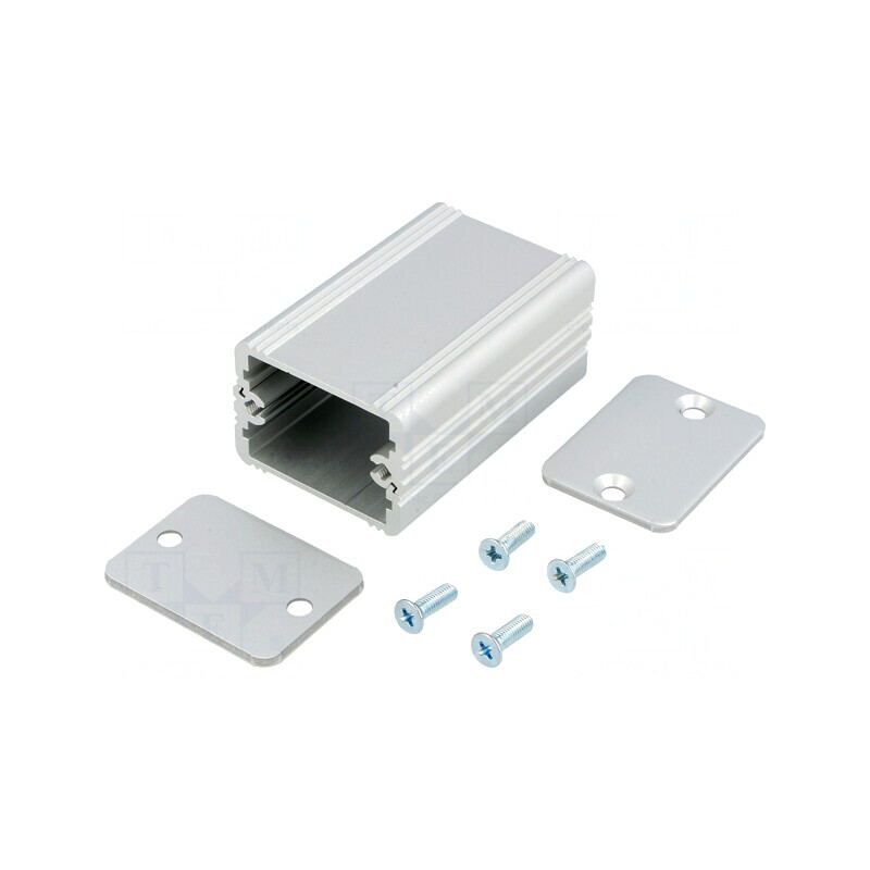 Carcasă aluminiu gri AKG 33x50x24 mm | Electronic-mag.ro | Componente Electronice