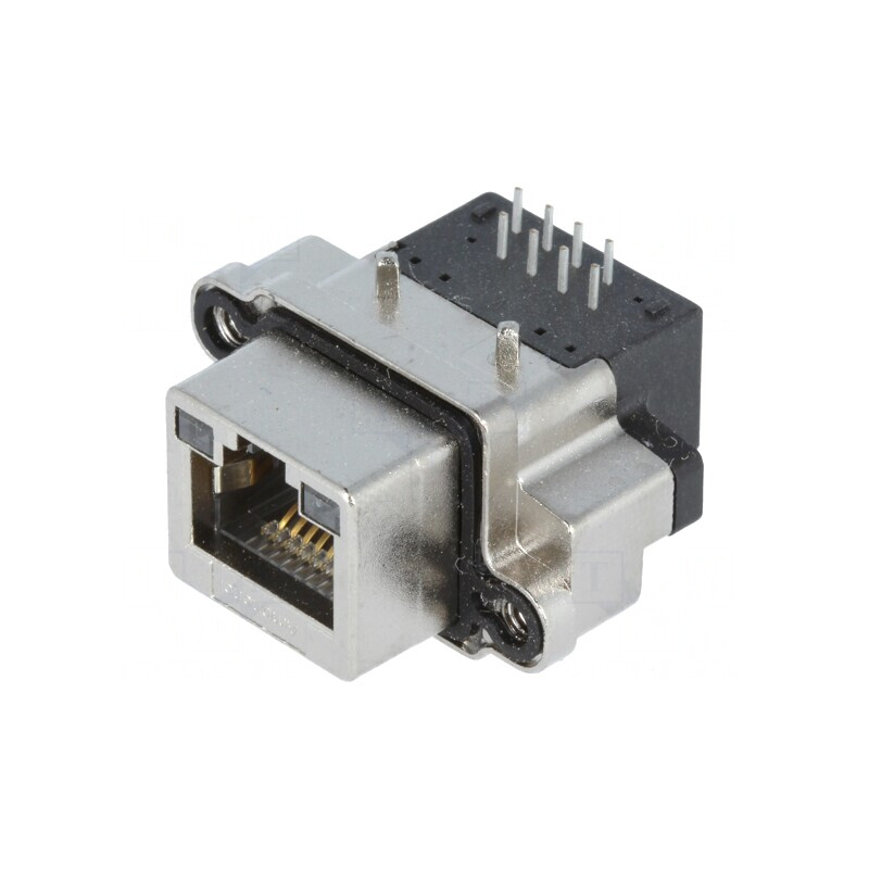 Soclu RJ45 IP68 pentru panou 90° | Electronic-mag.ro | Componente Electronice