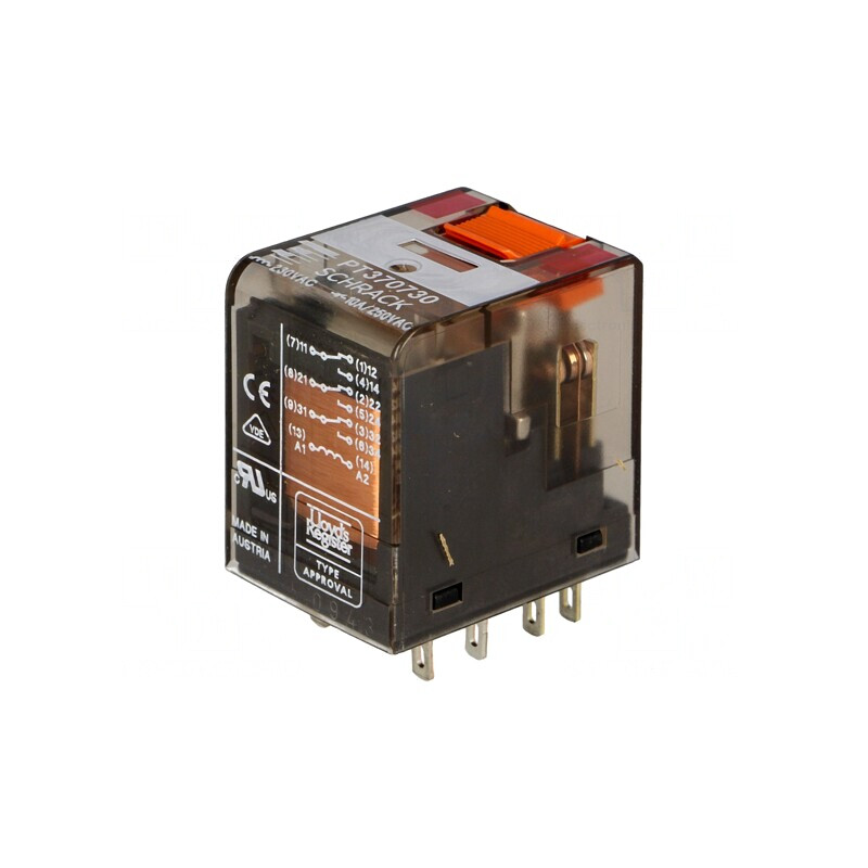 Releu electromagnetic 3PDT 230VAC 10A | Electronic-mag.ro | Componente Electronice