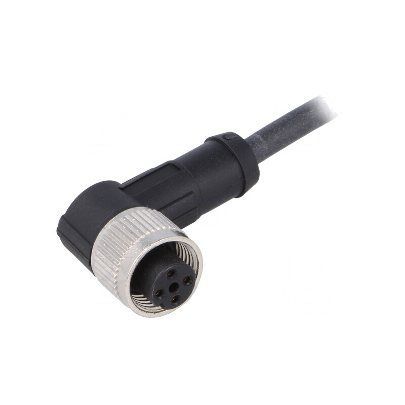 Cablu de conectare M12 4 pini 2m unghi PUR 250VAC 4A | Electronic-mag.ro | Componente Electronice