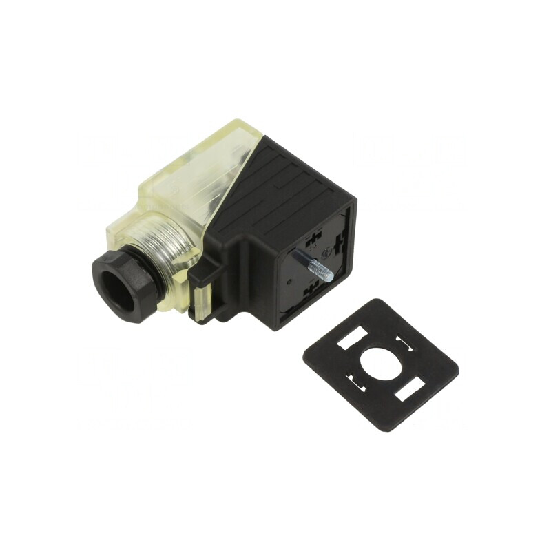 Conector cu Valvă Mufă Format A 18mm 3 PIN 90° | Electronic-mag.ro | Componente Electronice