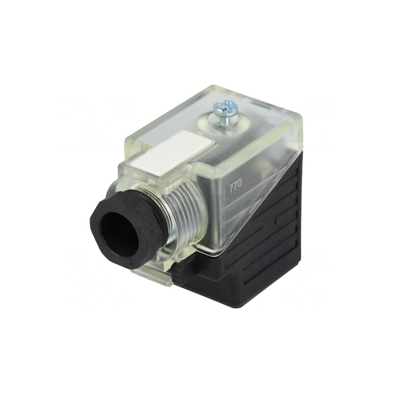 Conector cu Valvă Mufă 18mm Mamă 3 PIN 90° | Electronic-mag.ro | Componente Electronice
