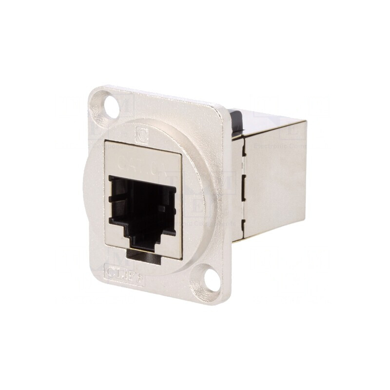 Adaptor FT Cat 6a Ecranat Metal 8p8c 19x24mm | Electronic-mag.ro | Componente Electronice