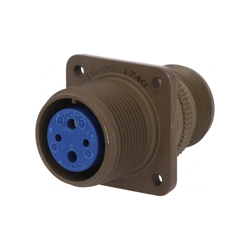 Conector Circular Aluminiu 16 97 Oliv | Electronic-mag.ro | Componente Electronice