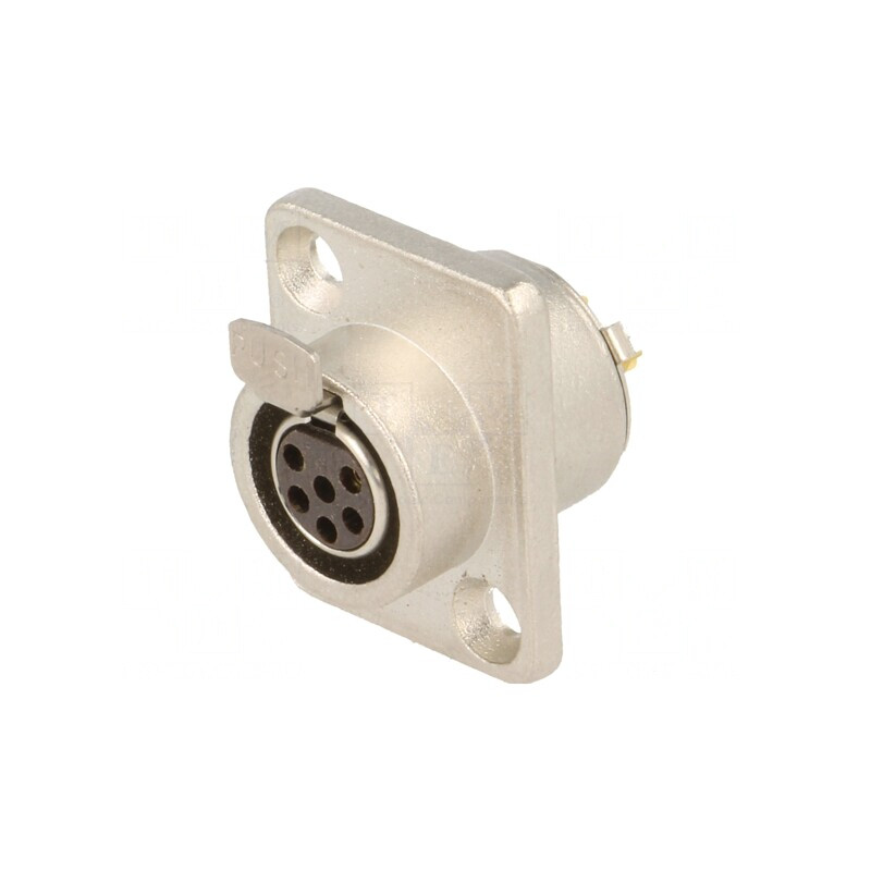 Soclu XLR Mini Mamă 6 Pin Lipire 1,2A 0,38mm2 | Electronic-mag.ro | Componente Electronice