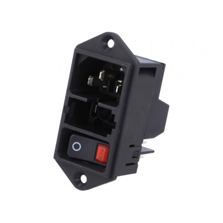 Conector Alimentare AC 10A 250VAC IEC 60320 | Electronic-mag.ro | Componente Electronice