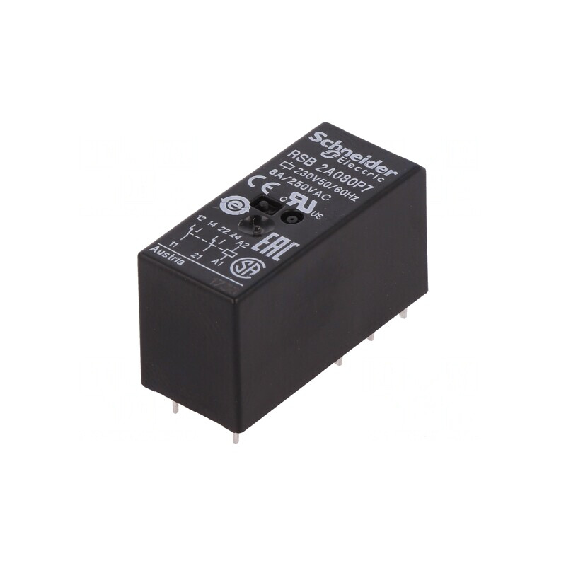 Releu Electromagnetic DPDT 230VAC 8A/250VAC cu Soclu | Electronic-mag.ro | Componente Electronice