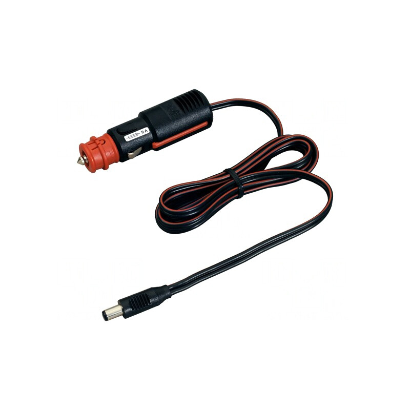 Alimentator auto DC 5.5/2.1 mufă 8A negru 2m | Electronic-mag.ro | Componente Electronice