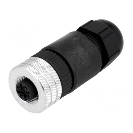 Mufă M12 4P Mamă IP67 pe Cablu | Electronic-mag.ro | Componente Electronice