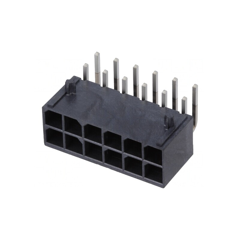 Soclu cablu-placă tată Mega-Fit 5,7mm 12 pini 23A | Electronic-mag.ro | Componente Electronice