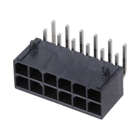 Soclu cablu-placă tată Mega-Fit 5,7mm 12 pini 23A | Electronic-mag.ro | Componente Electronice
