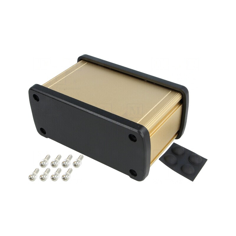 Carcasă Universală Aluminiu Aurit 115x69x51mm | Electronic-mag.ro | Componente Electronice