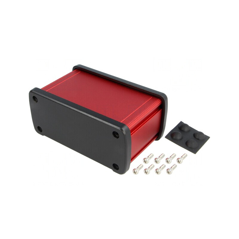 Carcasă universală aluminiu roșu 115.1mm x 69mm x 51.6mm | Electronic-mag.ro | Componente Electronice