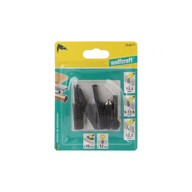 Set 5 Freze Biax Oțel Scule Lemn 1/4 Hex 6,35mm | Electronic-mag.ro | Componente Electronice