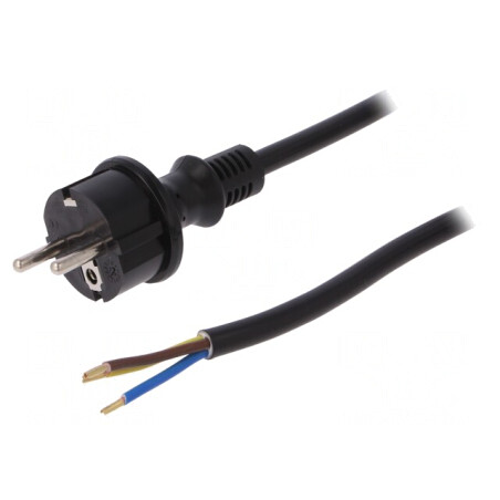 Cablu SCHUKO PVC 4m Negru | Electronic-mag.ro | Componente Electronice