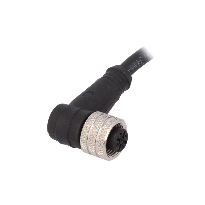 Mufă M12 4 PIN mamă 2m IP67 250V | Electronic-mag.ro | Componente Electronice