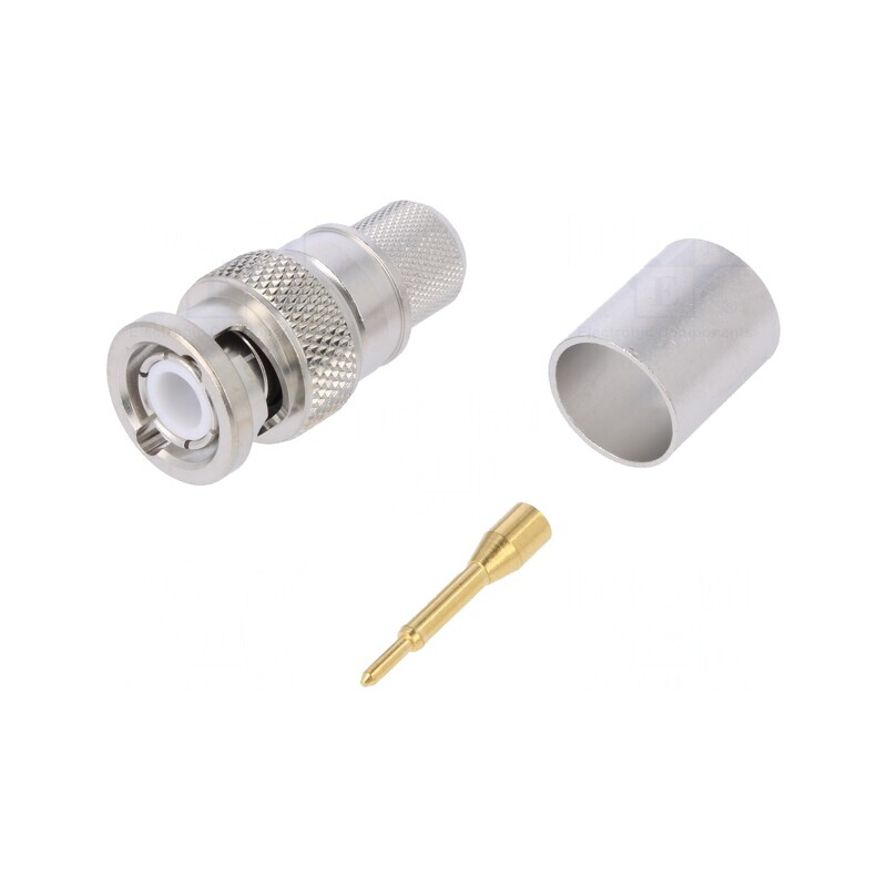 Mufă BNC Tată Drept 50Ω Crimpat PTFE Aurit | Electronic-mag.ro | Componente Electronice Mufă BNC Tată Drept 50Ω Crimpat PTFE Aurit | Electronic-mag.ro | Componente Electronice