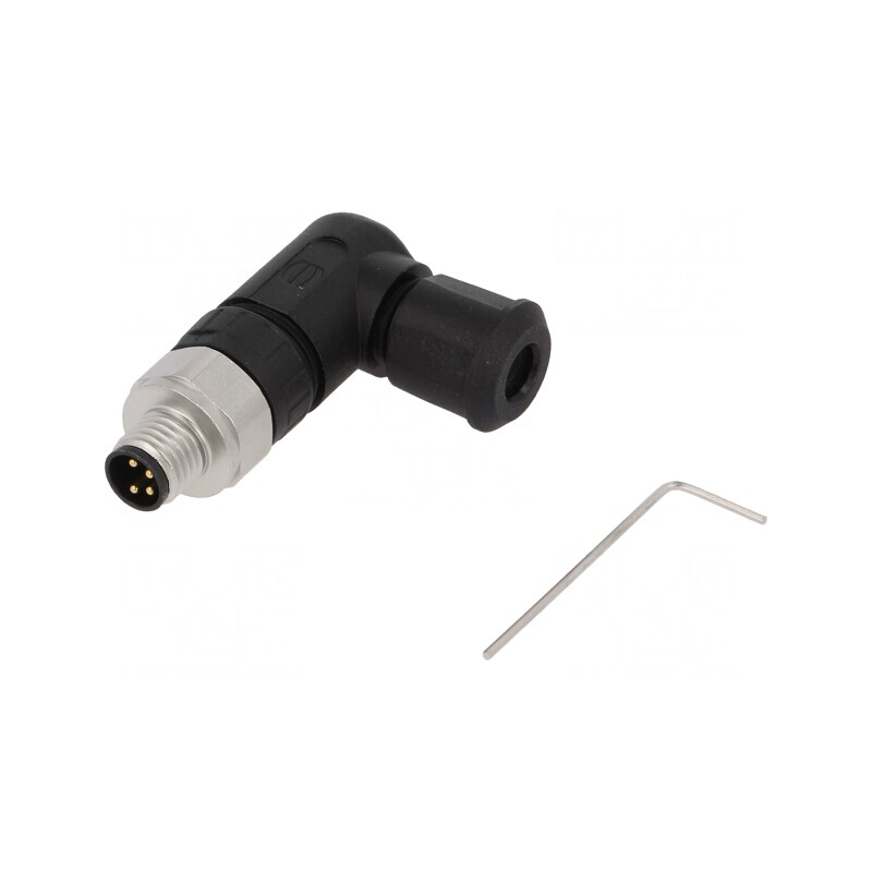 Conector M8 Tată 4PIN 90° IP67 pe Cablu | Electronic-mag.ro | Componente Electronice