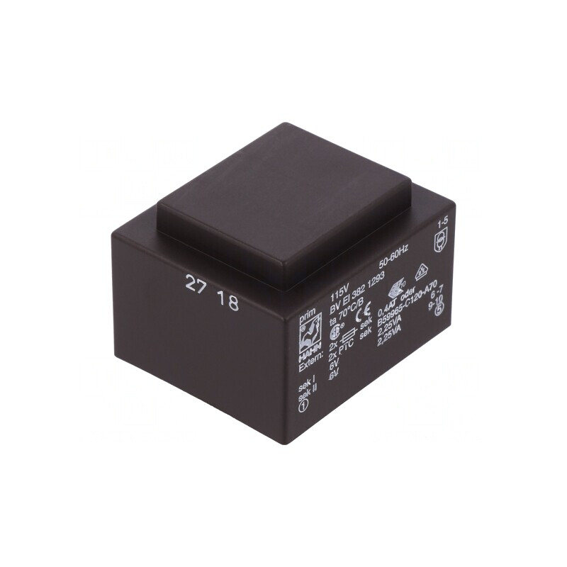 Transformator Încapsulat 4.5VA 115VAC 6V 375mA PCB | Electronic-mag.ro | Componente Electronice
