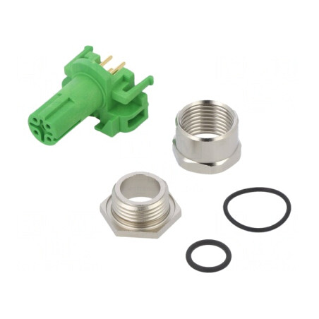 Soclu M12 4 PIN mamă montare panou THT Ethernet | Electronic-mag.ro | Componente Electronice