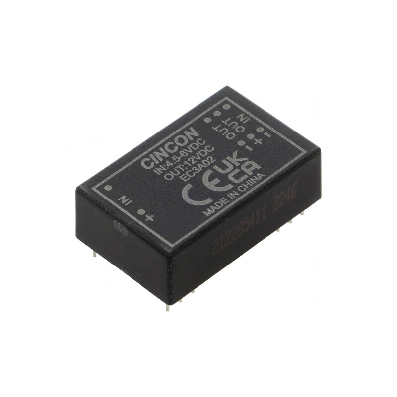 Convertor DC/DC 3W 4.5-6V la 12V 250mA DIP24 | Electronic-mag.ro | Componente Electronice
