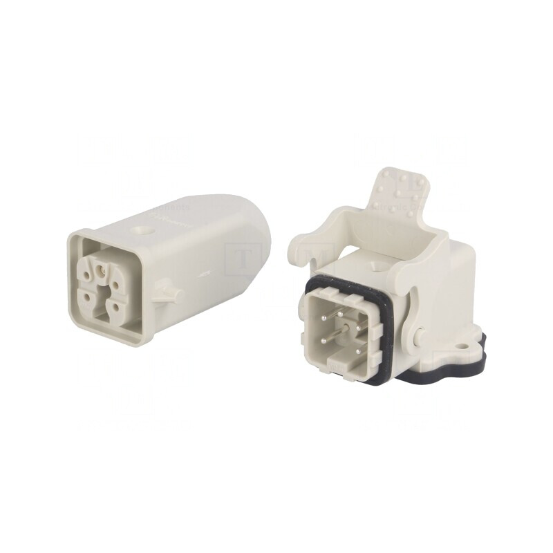 Conector HDC Tată și Mamă S-A PIN 5 4 PE 3A M20 | Electronic-mag.ro | Componente Electronice