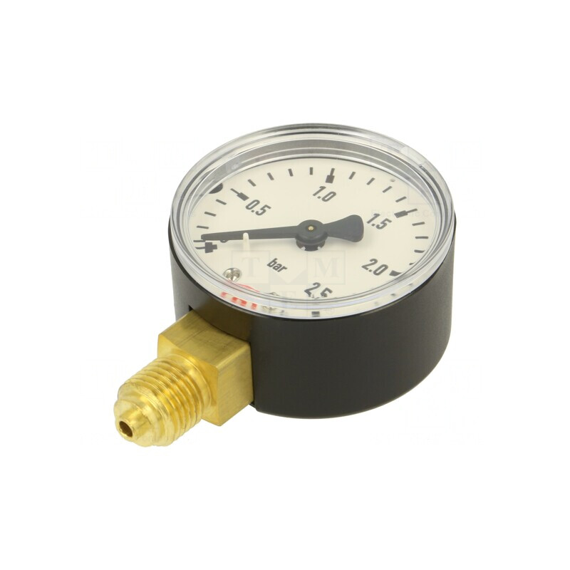 Manometru 0-2,5 bar 50mm Liquide și Gaze Inerte | Electronic-mag.ro | Componente Electronice