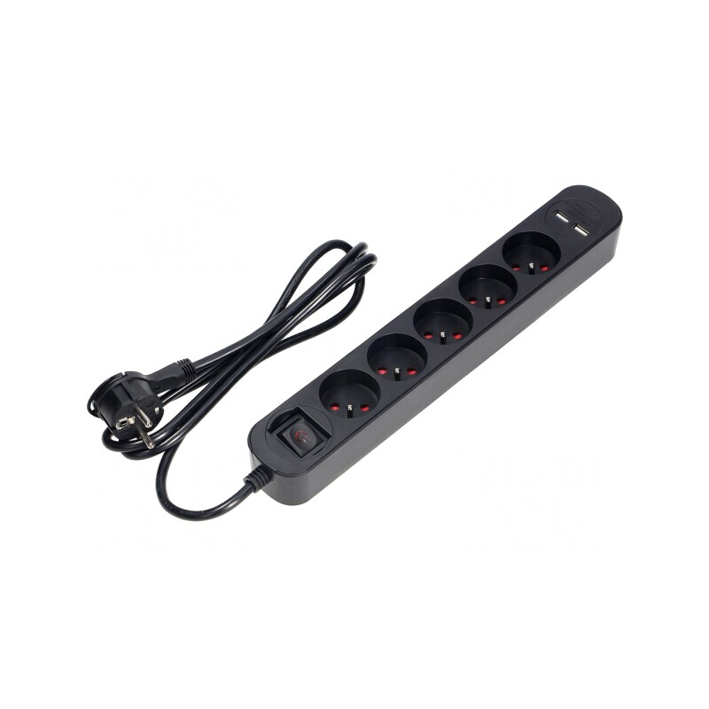 Prelungitor 5 Prize cu Protecție la Supratensiune 10A | Electronic-mag.ro | Componente Electronice