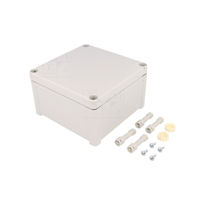 Carcasă Universală TEMPO ABS Gri IP65 130x130x75mm | Electronic-mag.ro | Componente Electronice