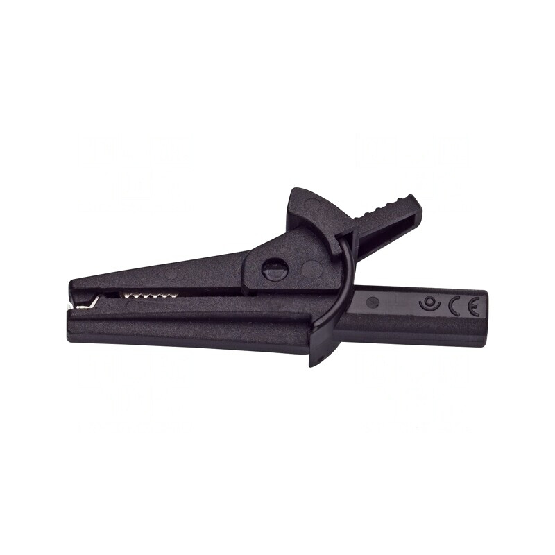 Bornă crocodil neagră 10A 600V 9mm | Electronic-mag.ro | Componente Electronice