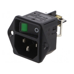 Conector Alimentare AC 15A 250V Soclu Tată IEC 60320 | Electronic-mag.ro | Componente Electronice