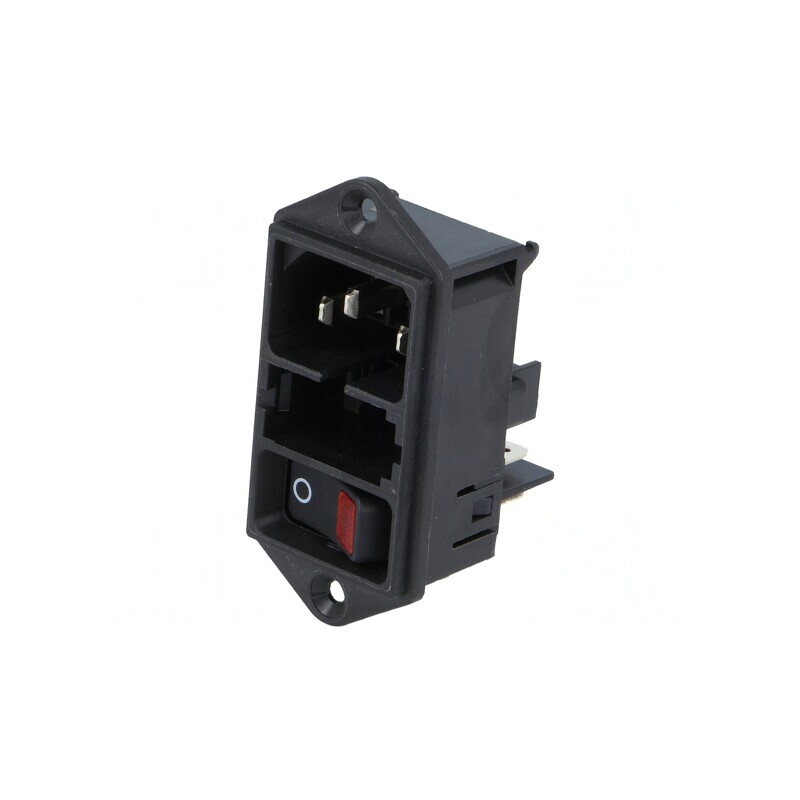 Conector alimentare AC 10A 250V IEC 60320 DD11 | Electronic-mag.ro | Componente Electronice