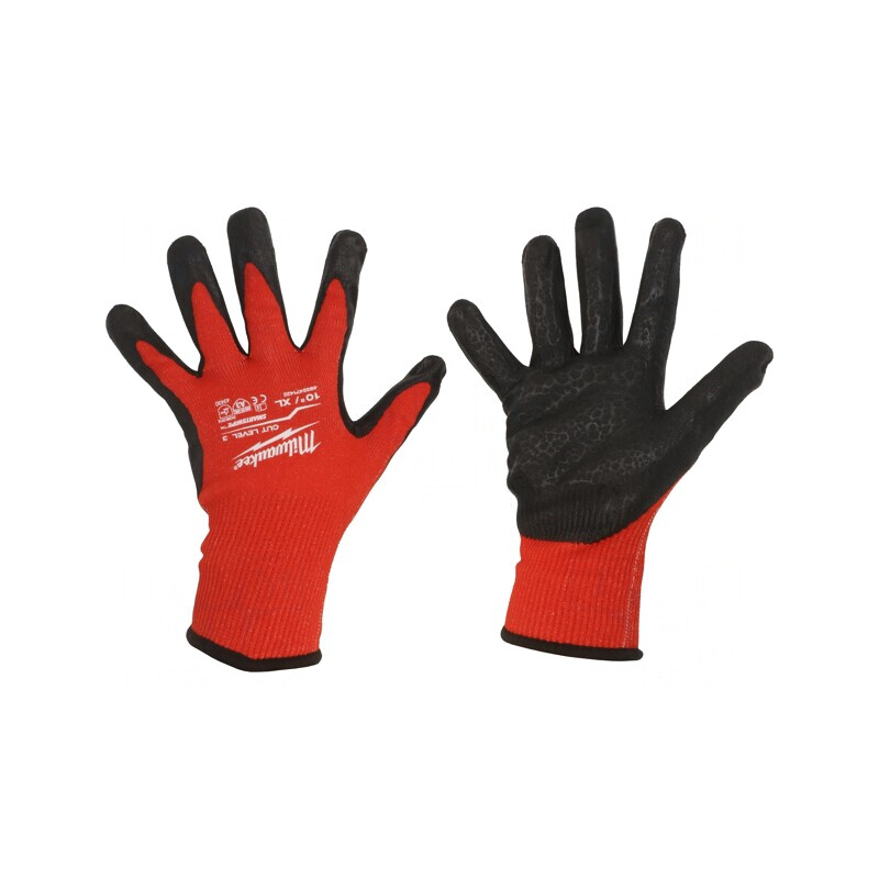Mănuşi de protecţie XL negru/roşu | Electronic-mag.ro | Componente Electronice