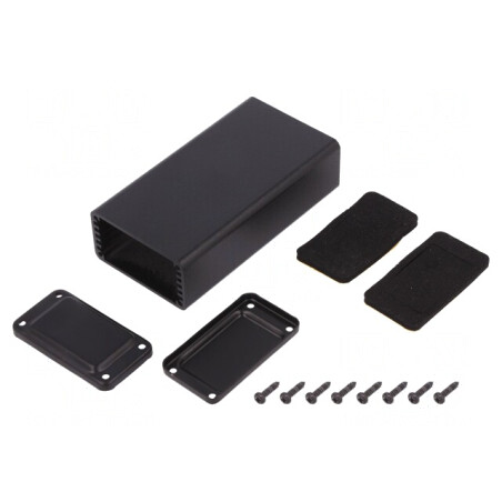 Carcasă Aluminiu Neagră 43mm x 83mm x 23mm | Electronic-mag.ro | Componente Electronice