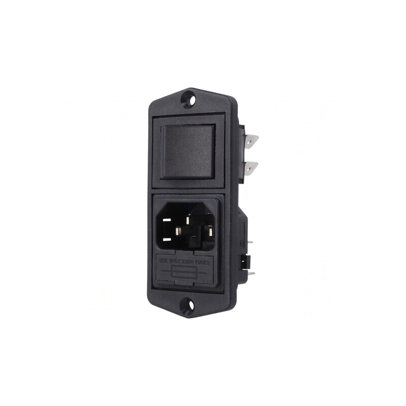 Conector Alimentare AC 10A 250VAC IEC 60320 | Electronic-mag.ro | Componente Electronice