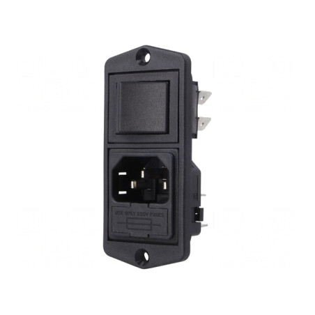 Conector Alimentare AC 10A 250VAC IEC 60320 | Electronic-mag.ro | Componente Electronice