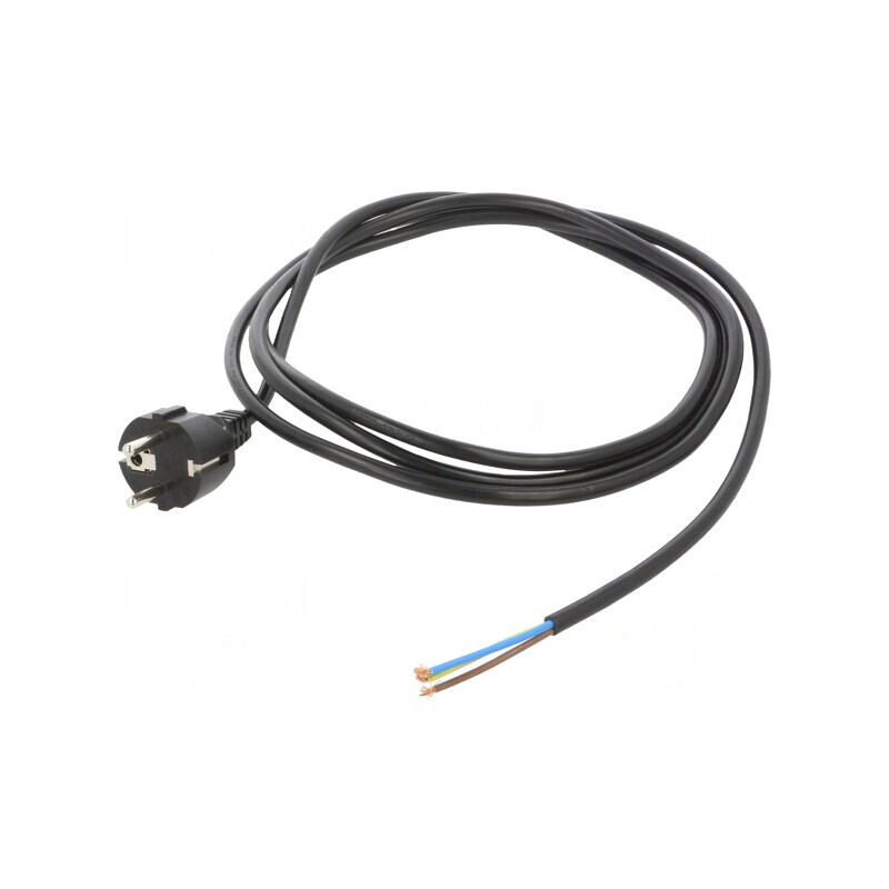 Cablu Alimentare 3x1mm2 2.5m Negru 10A | Electronic-mag.ro | Componente Electronice