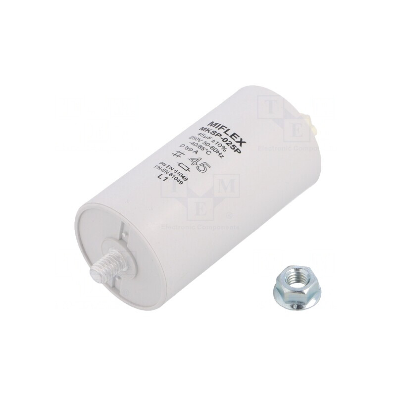 Condensator Lămpi Descărcare 45uF 250VAC | Electronic-mag.ro | Componente Electronice