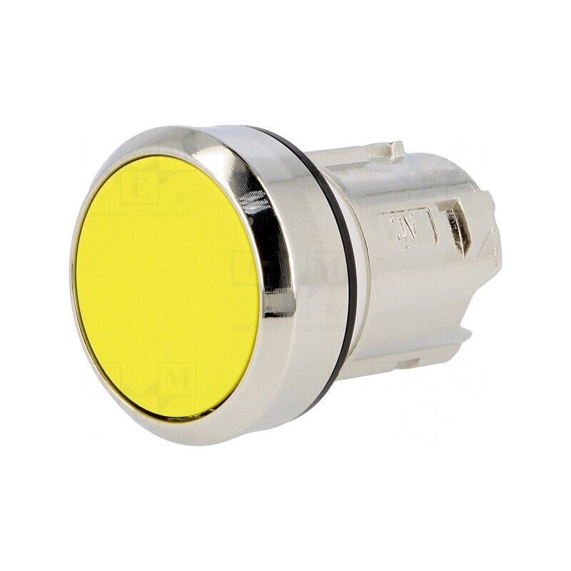 Comutator apăsare 22mm galben stabil 2 poziții | Electronic-mag.ro | Componente Electronice