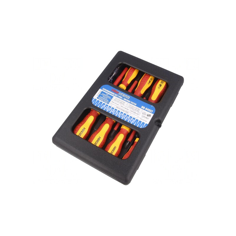 Kit Șurubelnițe Izolate 1kVAC Phillips și Plate 8 Bucăți NB-04SET | Electronic-mag.ro | Componente Electronice