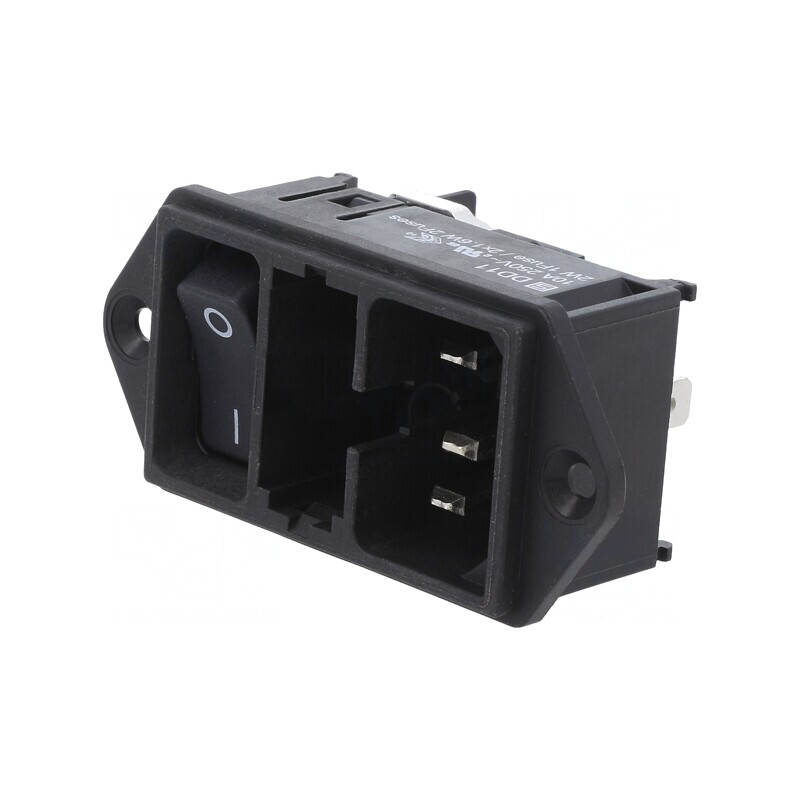 Conector Alimentare AC C14 10A 250V | Electronic-mag.ro | Componente Electronice