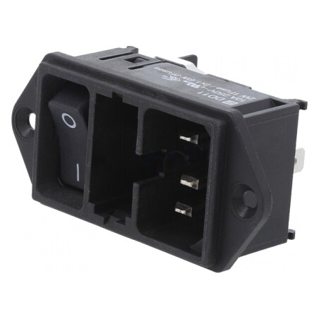 Conector Alimentare AC C14 10A 250V | Electronic-mag.ro | Componente Electronice