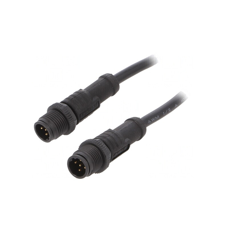 Cablu senzori automatizări M12-M12 1m | Electronic-mag.ro | Componente Electronice