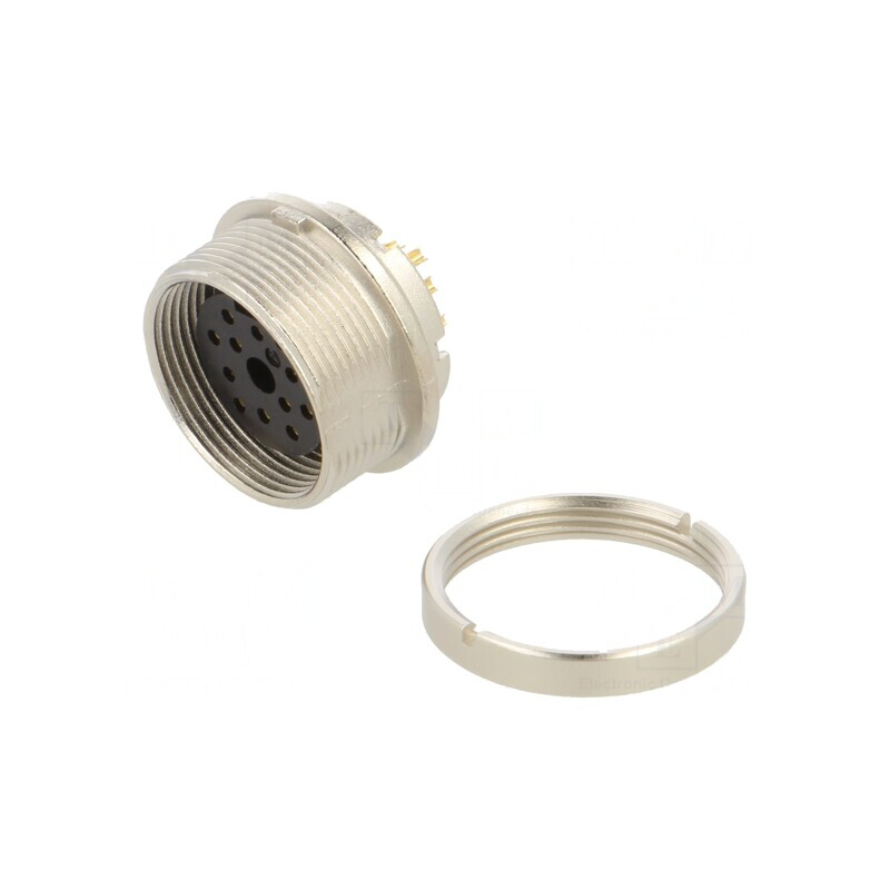 Conector M16 Mamă Lipire PIN 12 3A 32V Drept IP40 | Electronic-mag.ro | Componente Electronice