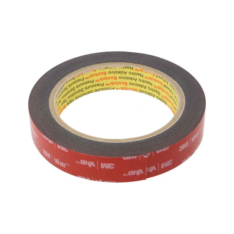 Bandă de Fixare Acrilică 19mm x 5,5m 93°C | Electronic-mag.ro | Componente Electronice