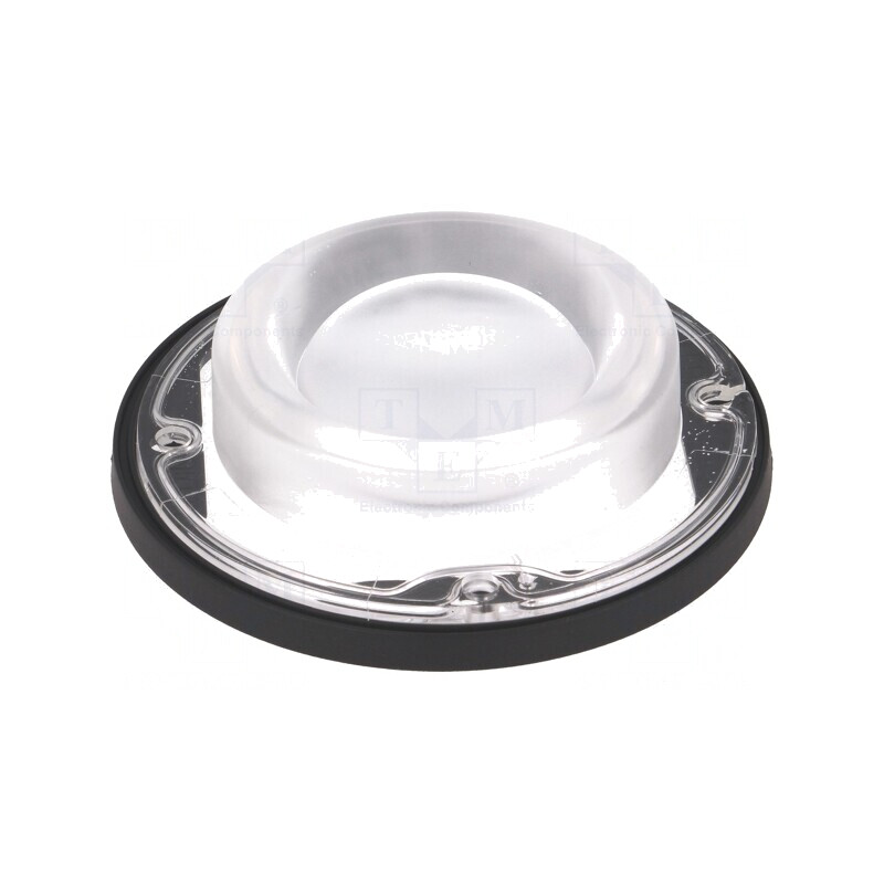 Lentilă LED rotundă silicon transparent neagră | Electronic-mag.ro | Componente Electronice