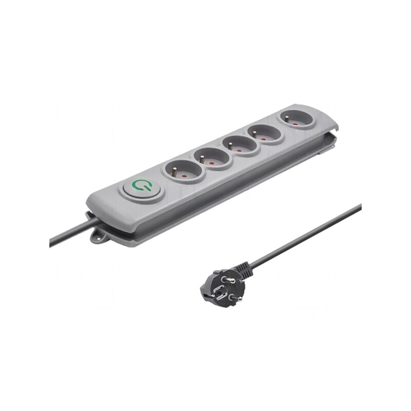 Prelungitor cu 5 Prize și Protecție la Supratensiune 10A | Electronic-mag.ro | Componente Electronice