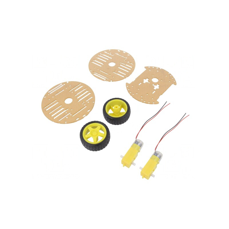 Şasiu cu 4 Roți și 2 Motoare 4,5-6VDC | Electronic-mag.ro | Componente Electronice